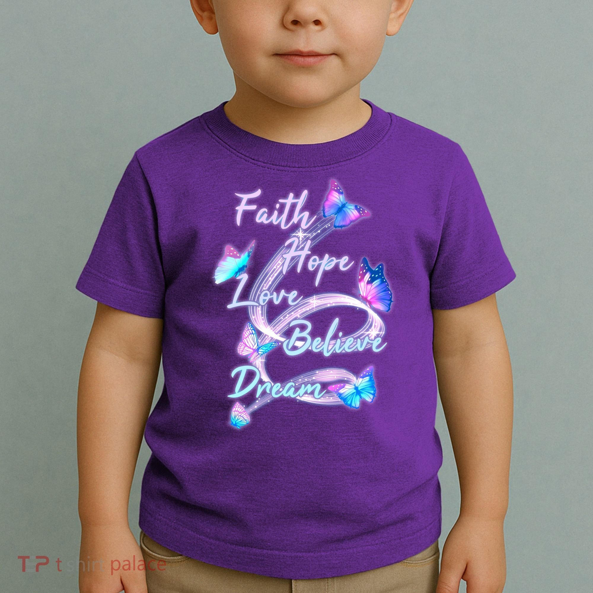 Faith Hope Love Believe Dream - Butterflies Toddler T-Shirt
