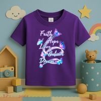 Faith Hope Love Believe Dream - Butterflies Toddler T-Shirt thumb 3
