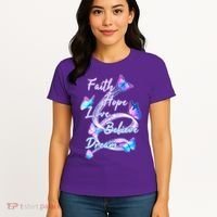 Faith Hope Love Believe Dream - Butterflies Women's T-Shirt thumb 4