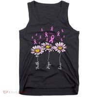 Faith Hope Love Breast Cancer Awareness Floral Tank Top thumb 0