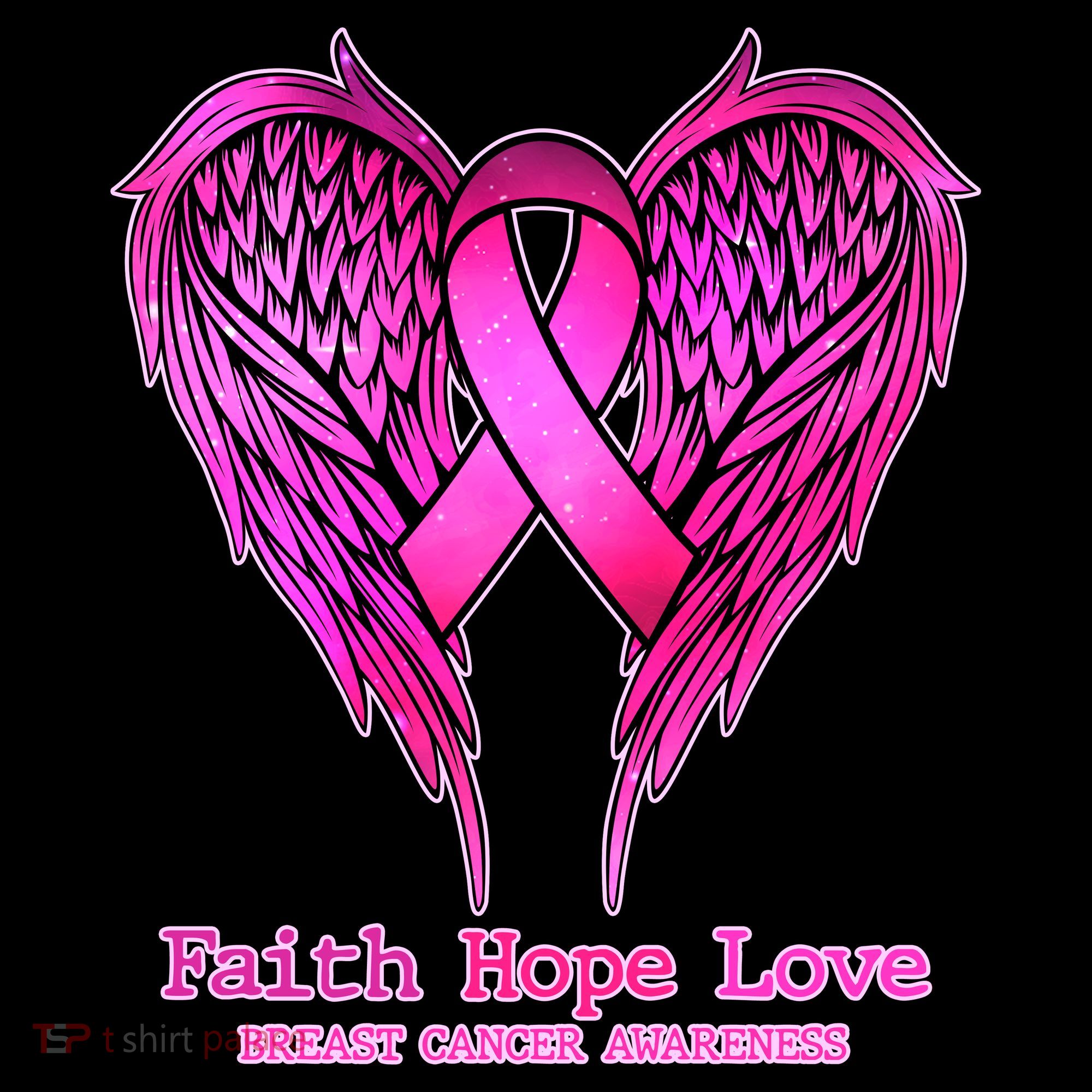 Faith Hope Love Breast Cancer Awareness Galaxy Wings Coffee Mug