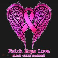 Faith Hope Love Breast Cancer Awareness Galaxy Wings Women's Tank Top thumb 5