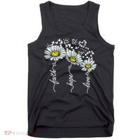 Faith Hope Love Butterflies Daisies Religious Tank Top thumb 0