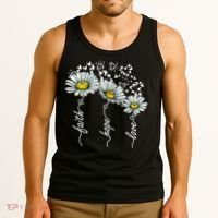 Faith Hope Love Butterflies Daisies Religious Tank Top thumb 3