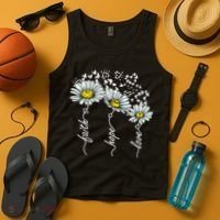 Faith Hope Love Butterflies Daisies Religious Tank Top thumb 4