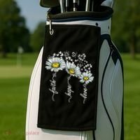 Faith Hope Love Butterflies Daisies Religious Golf Towel thumb 2