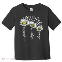 Faith Hope Love Butterflies Daisies Religious Toddler T-Shirt thumb 0