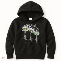 Faith Hope Love Butterflies Daisies Religious Kids Hoodie thumb 0