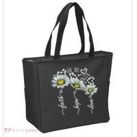 Faith Hope Love Butterflies Daisies Religious Tote Bag thumb 2