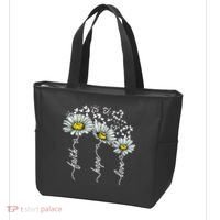 Faith Hope Love Butterflies Daisies Religious Tote Bag thumb 3
