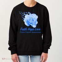Faith Hope Love Colon Cancer Awareness Women's Sweatshirt thumb 0