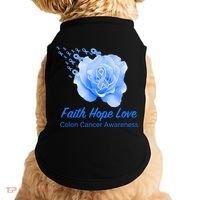 Faith Hope Love Colon Cancer Awareness Doggie Tank thumb 0