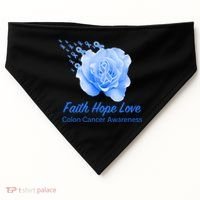 Faith Hope Love Colon Cancer Awareness USA-Made Doggie Bandana thumb 0