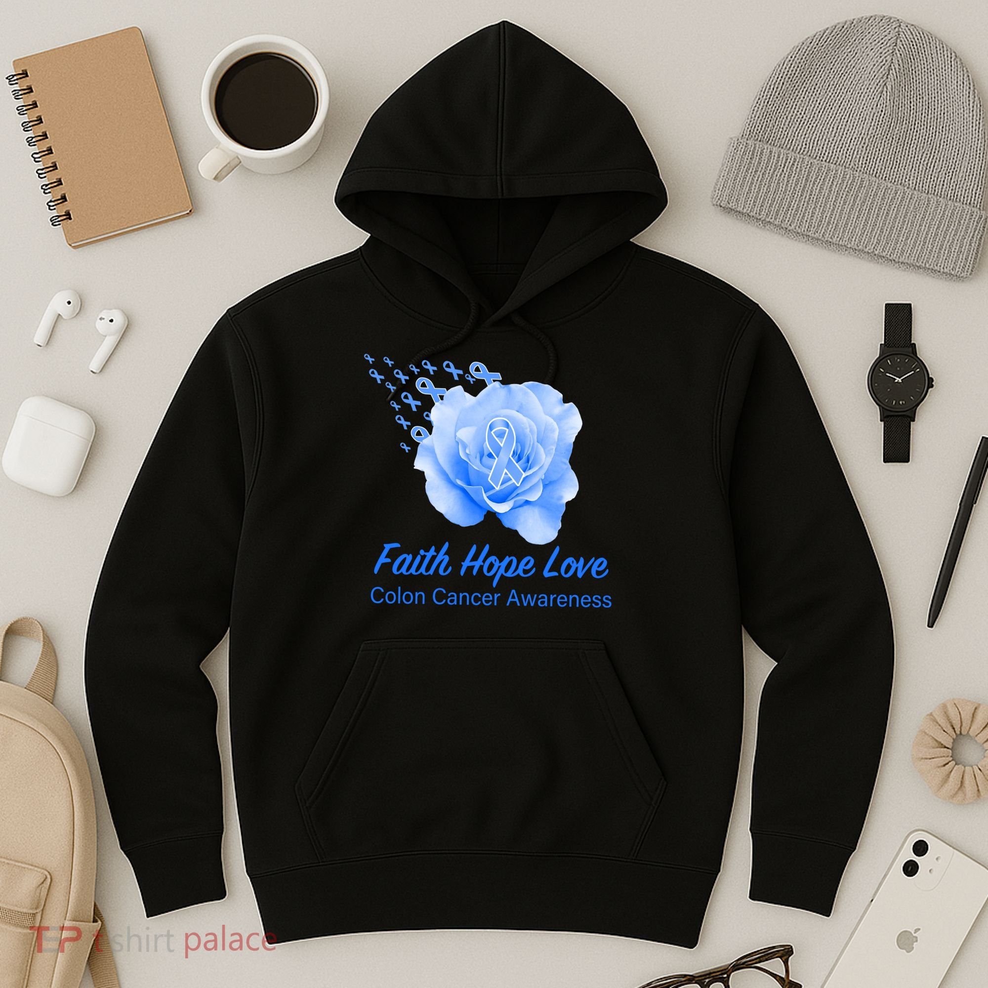 Faith Hope Love Colon Cancer Awareness Hoodie