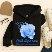 Faith Hope Love Colon Cancer Awareness Hoodie thumb 4
