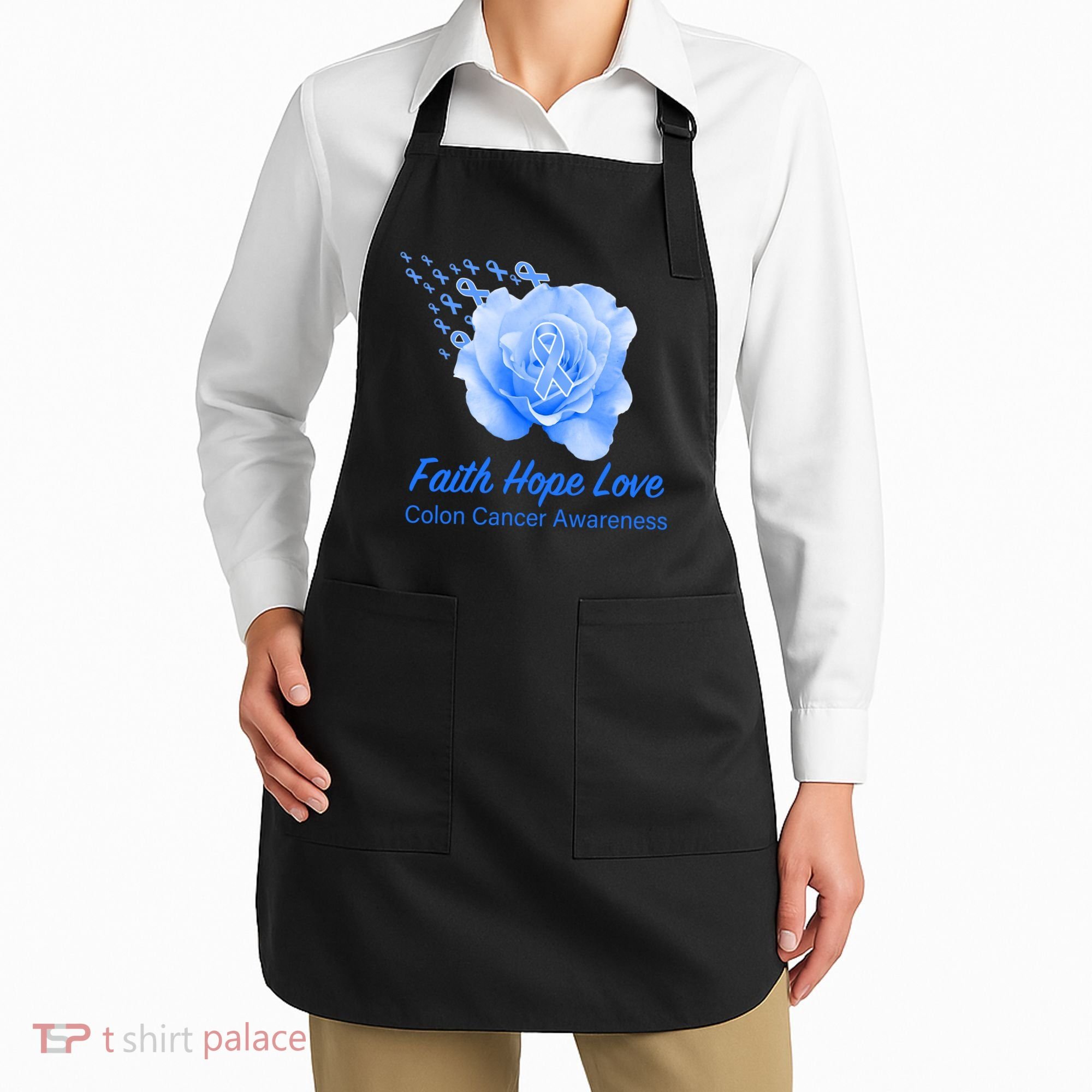 Faith Hope Love Colon Cancer Awareness Apron