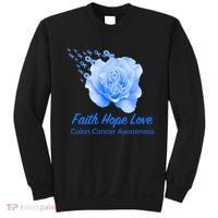 Faith Hope Love Colon Cancer Awareness Sweatshirt thumb 0
