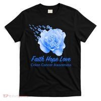 Faith Hope Love Colon Cancer Awareness T-Shirt thumb 0