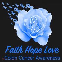 Faith Hope Love Colon Cancer Awareness Bucket Hat thumb 4