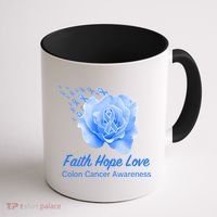Faith Hope Love Colon Cancer Awareness Coffee Mug thumb 1