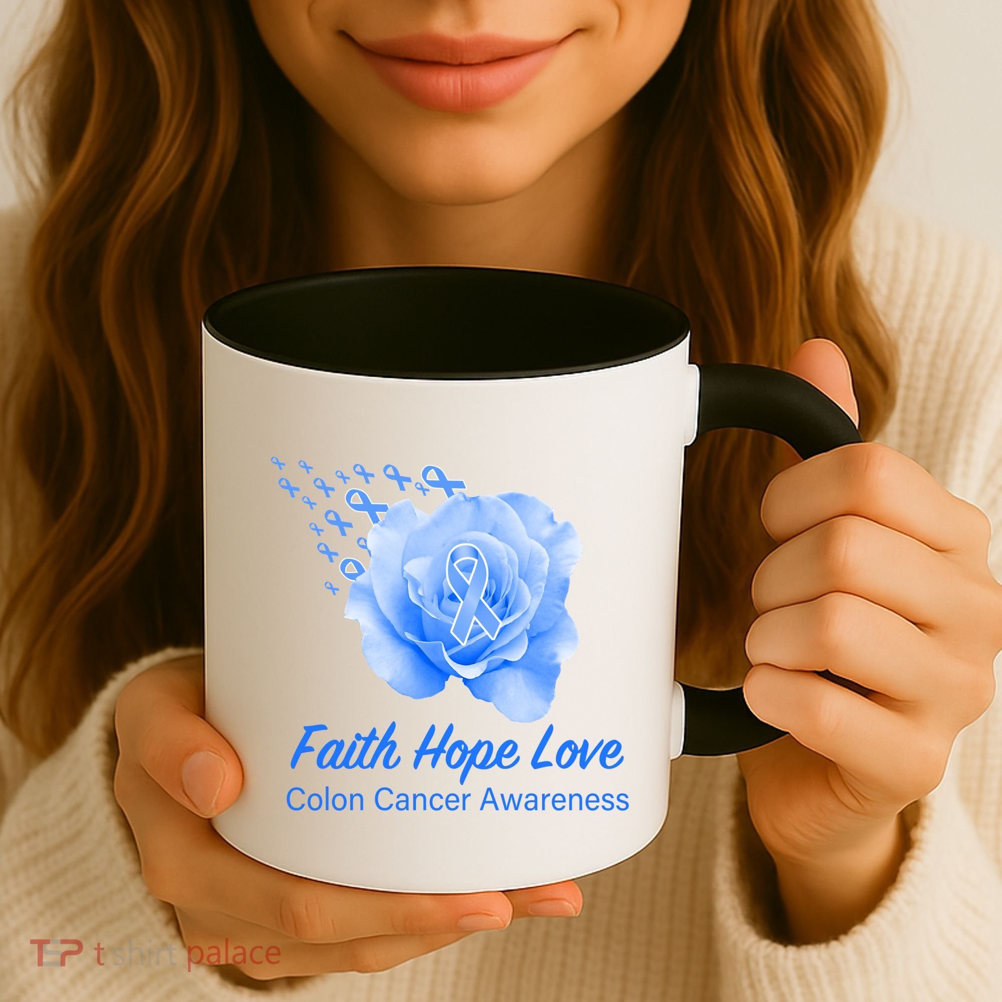 Faith Hope Love Colon Cancer Awareness Coffee Mug