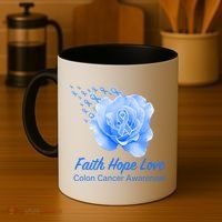 Faith Hope Love Colon Cancer Awareness Coffee Mug thumb 4