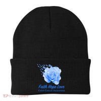 Faith Hope Love Colon Cancer Awareness Beanie thumb 0