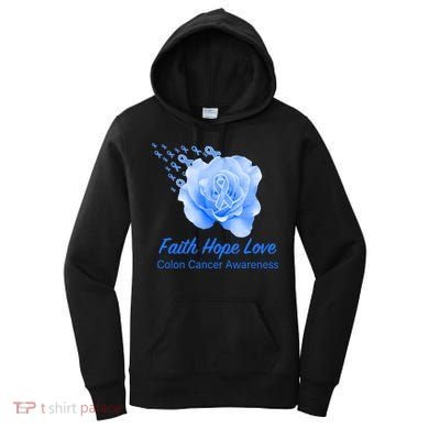 Faith Hope Love Colon Cancer Awareness Women's Hoodie