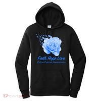 Faith Hope Love Colon Cancer Awareness Women's Hoodie thumb 0