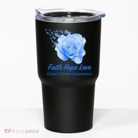 Faith Hope Love Colon Cancer Awareness Tumbler thumb 0