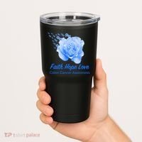 Faith Hope Love Colon Cancer Awareness Tumbler thumb 2