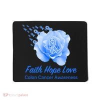 Faith Hope Love Colon Cancer Awareness Mousepad thumb 0