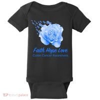 Faith Hope Love Colon Cancer Awareness Baby Bodysuit thumb 0