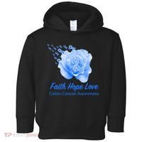 Faith Hope Love Colon Cancer Awareness Toddler Hoodie thumb 0