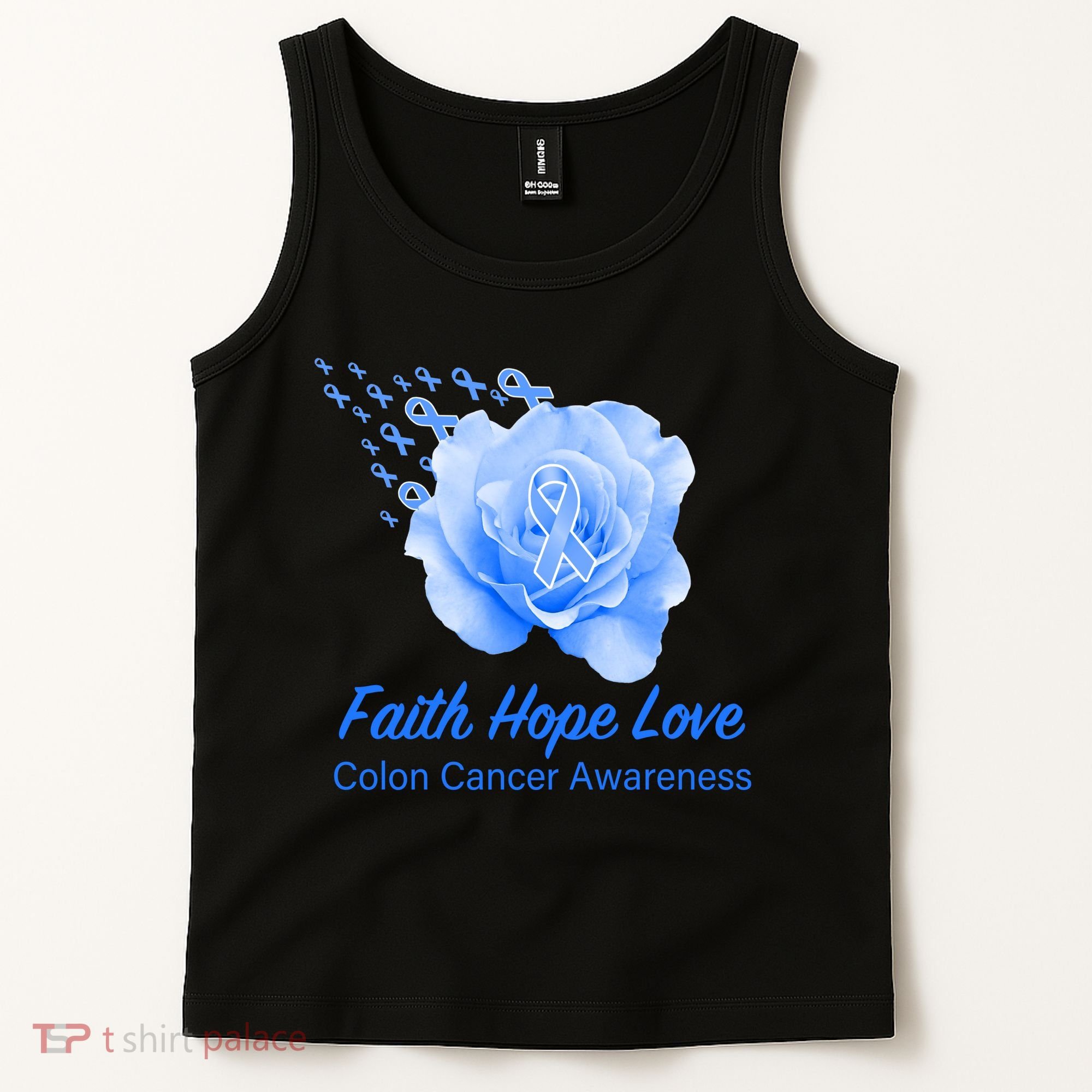Faith Hope Love Colon Cancer Awareness Tank Top