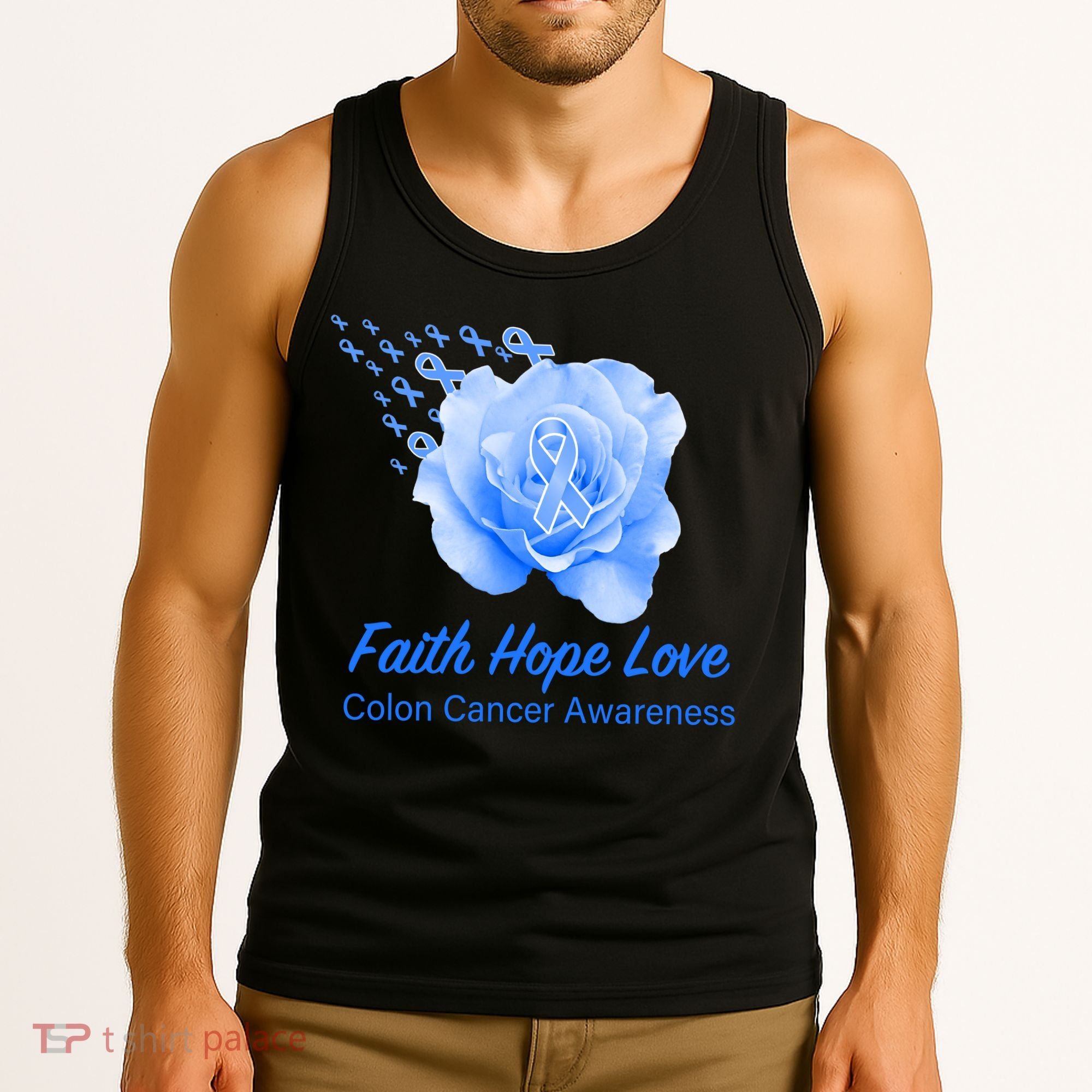 Faith Hope Love Colon Cancer Awareness Tank Top