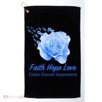 Faith Hope Love Colon Cancer Awareness Golf Towel thumb 0