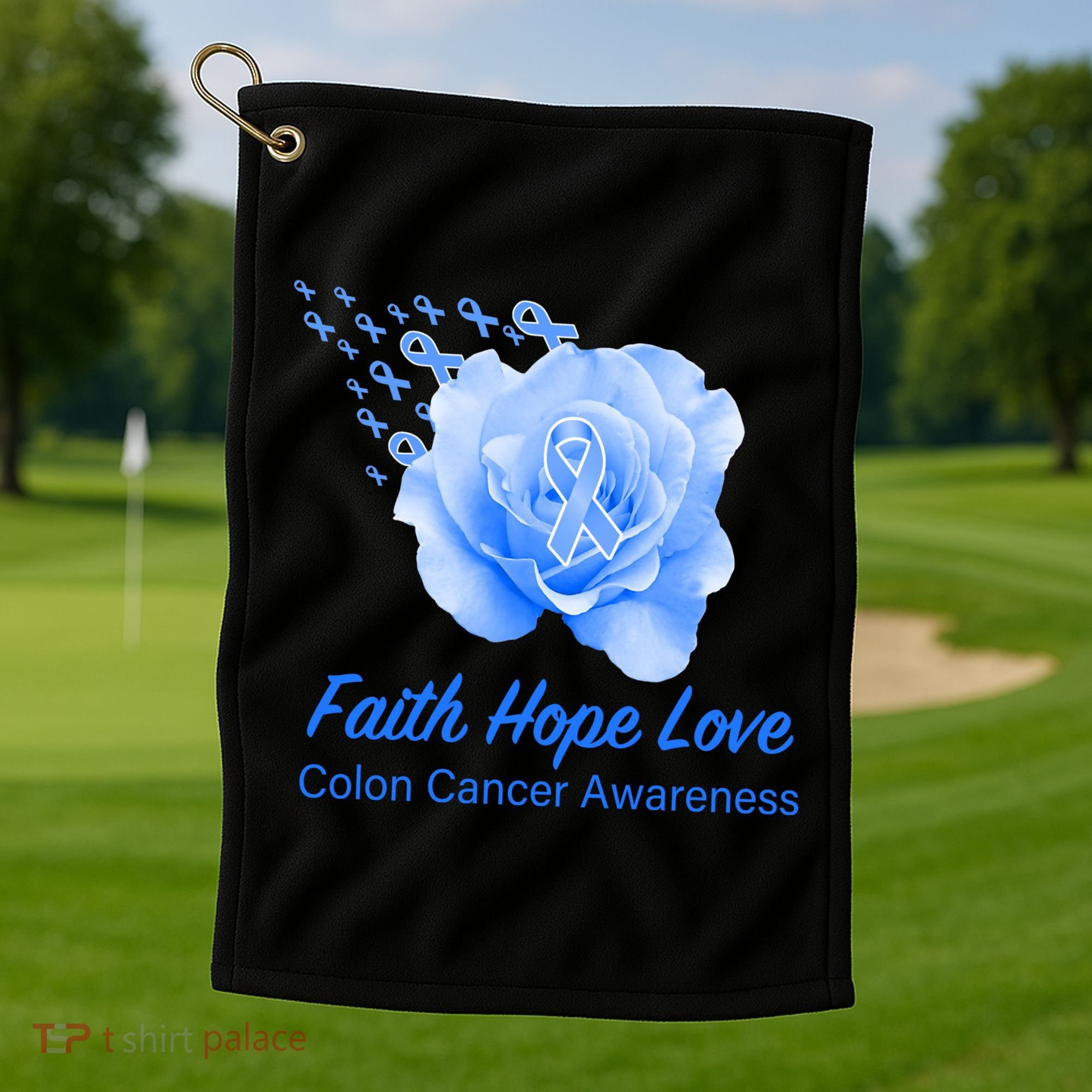 Faith Hope Love Colon Cancer Awareness Golf Towel