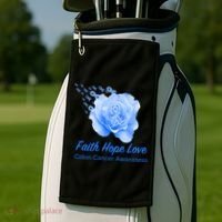 Faith Hope Love Colon Cancer Awareness Golf Towel thumb 2