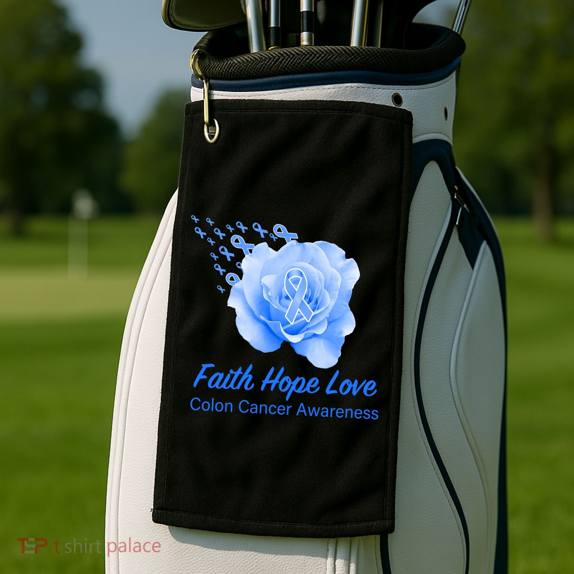 Faith Hope Love Colon Cancer Awareness Golf Towel