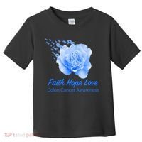 Faith Hope Love Colon Cancer Awareness Toddler T-Shirt thumb 0