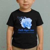 Faith Hope Love Colon Cancer Awareness Toddler T-Shirt thumb 2