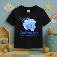 Faith Hope Love Colon Cancer Awareness Toddler T-Shirt thumb 3