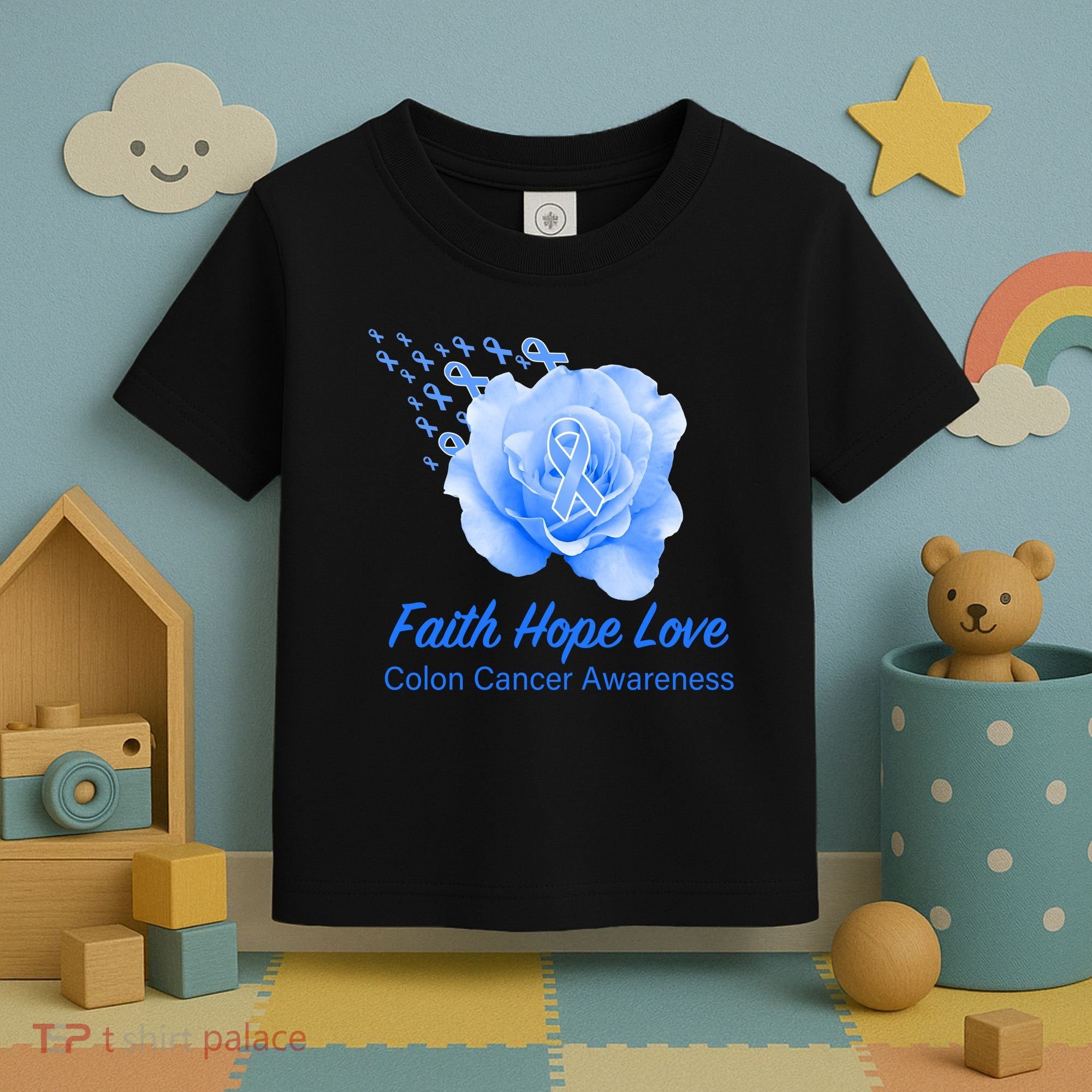 Faith Hope Love Colon Cancer Awareness Toddler T-Shirt