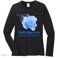 Faith Hope Love Colon Cancer Awareness Women's Long Sleeve Shirt thumb 0