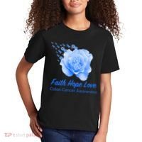 Faith Hope Love Colon Cancer Awareness Kids T-Shirt thumb 2