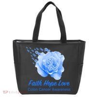 Faith Hope Love Colon Cancer Awareness Tote Bag thumb 0