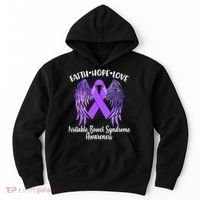 Faith Hope Love Irritable Bowel Syndrome Galaxy Angel Wings Hoodie thumb 0