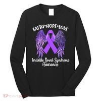 Faith Hope Love Irritable Bowel Syndrome Galaxy Angel Wings Long Sleeve Shirt thumb 0