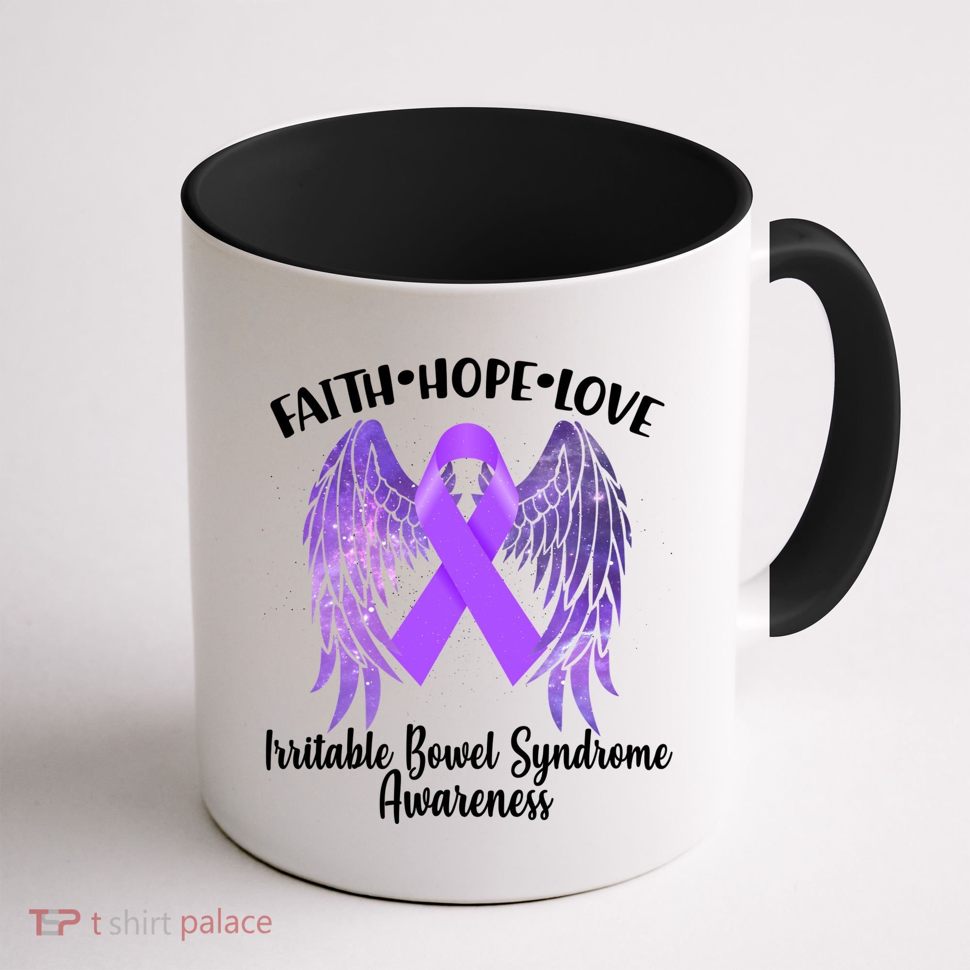Faith Hope Love Irritable Bowel Syndrome Galaxy Angel Wings Coffee Mug